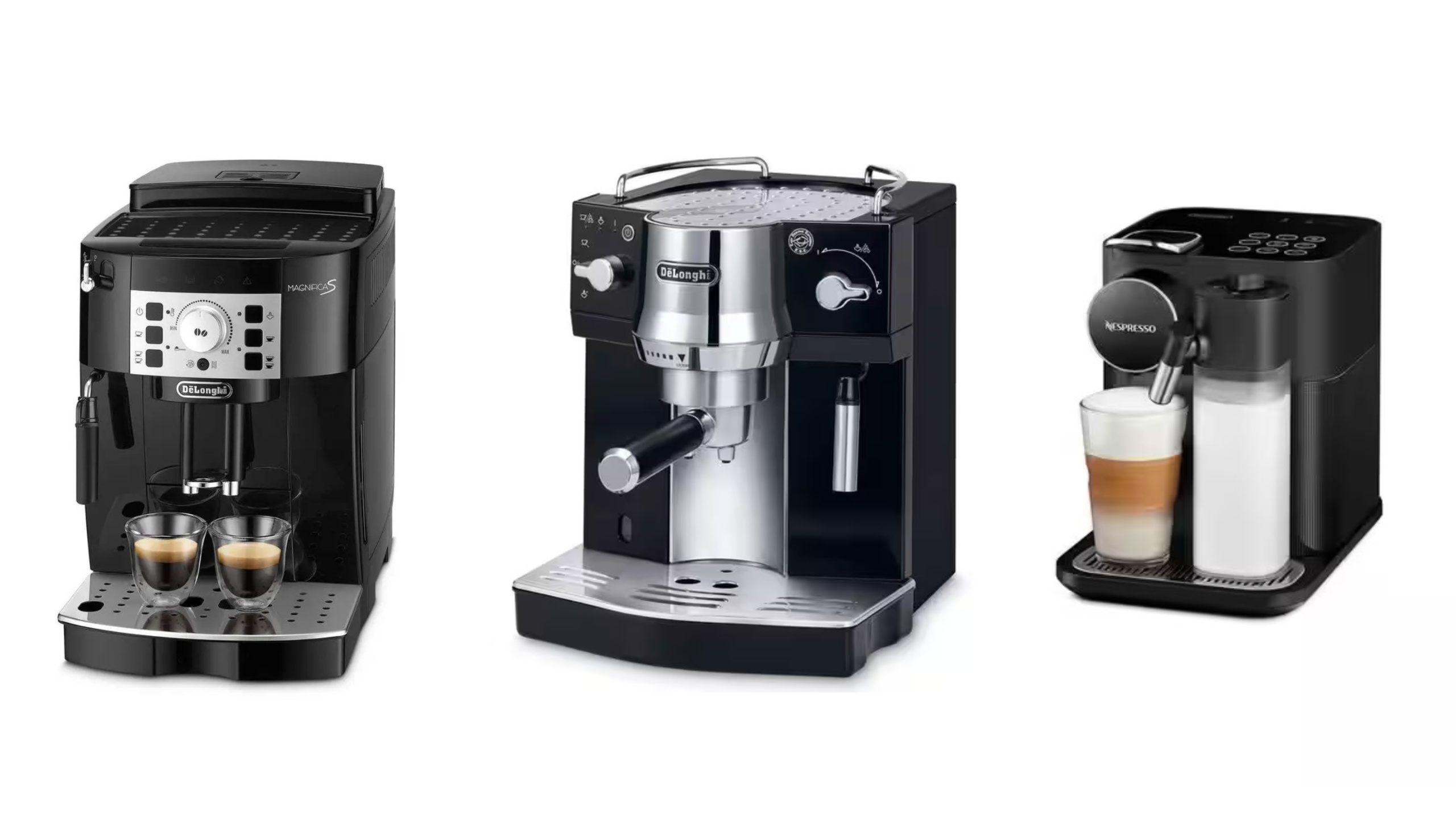 Automatické, pákové a kapsulové kávovary De'Longhi